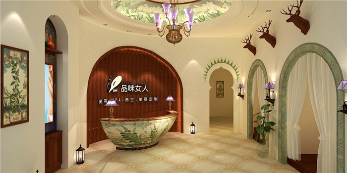 深圳布吉美容會所裝修設(shè)計 田園風格